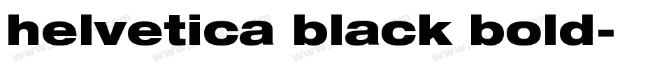 helvetica black bold字体转换